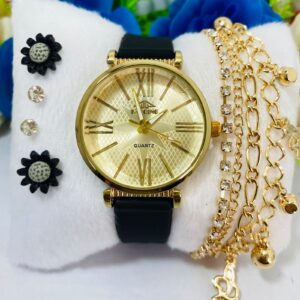 Kit Relógio Pulseira e Brinco + Caixa FAP0009