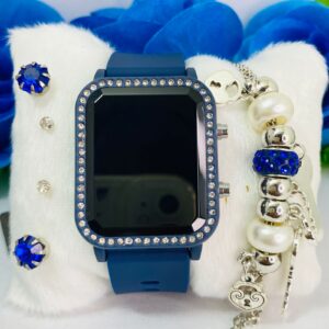 Kit Relógio Pulseira e Brinco + Caixa FAP0042