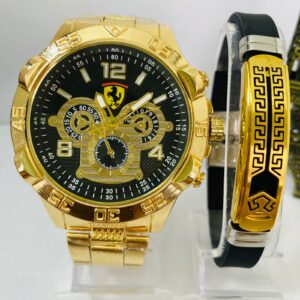 Kit Relógio Pulseira Masculina + Caixa MC0004