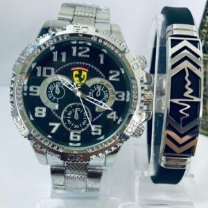 Kit Relógio Pulseira Masculina + Caixa MC0005
