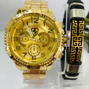 Kit Relógio Pulseira Masculina + Caixa MC0007