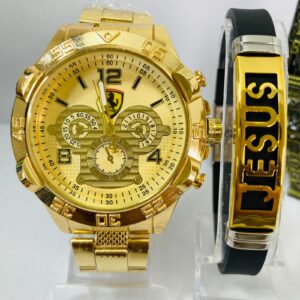 Kit Relógio Pulseira Masculina + Caixa MC0008