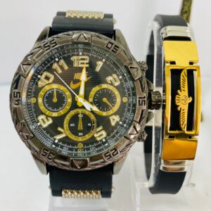 Kit Relógio Pulseira Masculina + Caixa MC0019