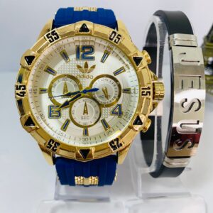 Kit Relógio Pulseira Masculina + Caixa MC0026